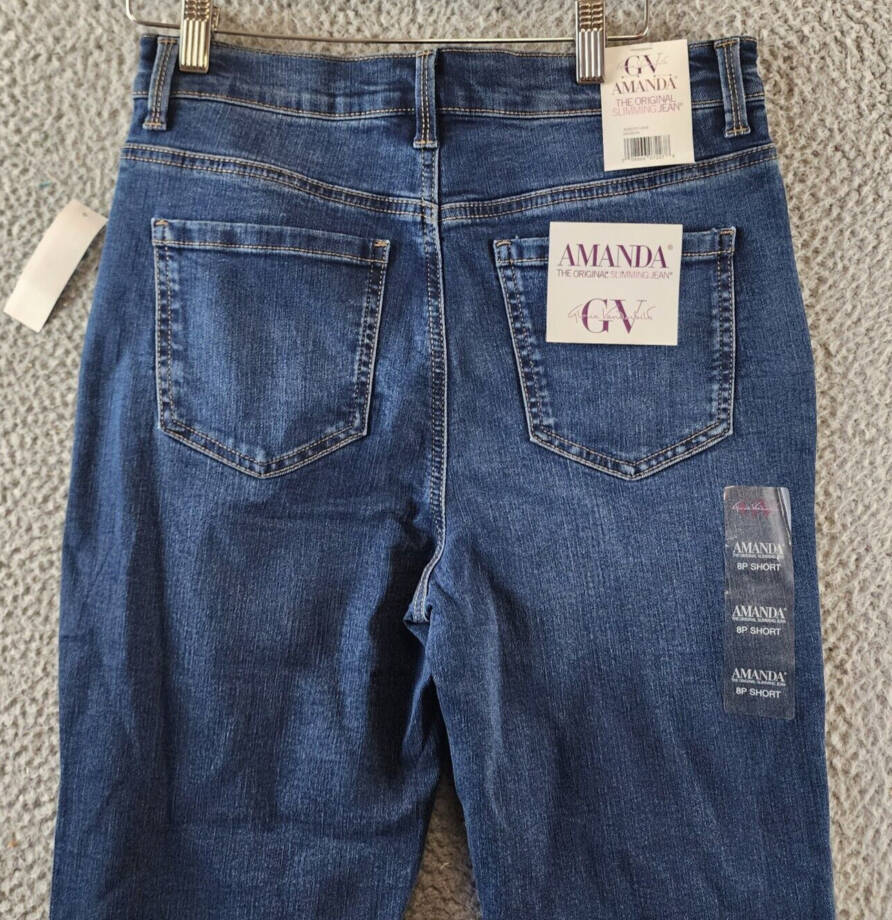 Gloria Vanderbilt Amanda Petites The Original Slimming Jean Women's 8PS Madison+