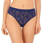 Natori Bliss Allure Lace Thong Women's One Size Indigo Floral Elastic Waist
