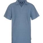 Univibe Cliff Knit Polo Shirt Big Boys S Blue Collared Short Sleeve Pullover