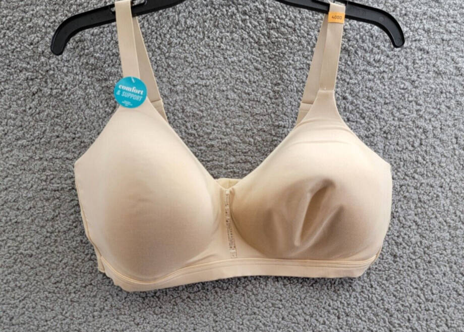 Vanity Fair Beyond Comfort Full Coverage Wirefree Bra Women's 40DD Neutral Solid