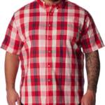 Columbia Rapid Rivers Short Sleeve Shirt Men's S Mountain Red Multi Plaid Button