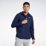 Reebok Training Essentials Jacket Men's XL Vector Navy Front Zip Closure