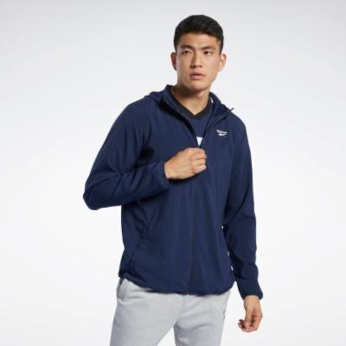 Reebok Training Essentials Jacket Men's XL Vector Navy Front Zip Closure