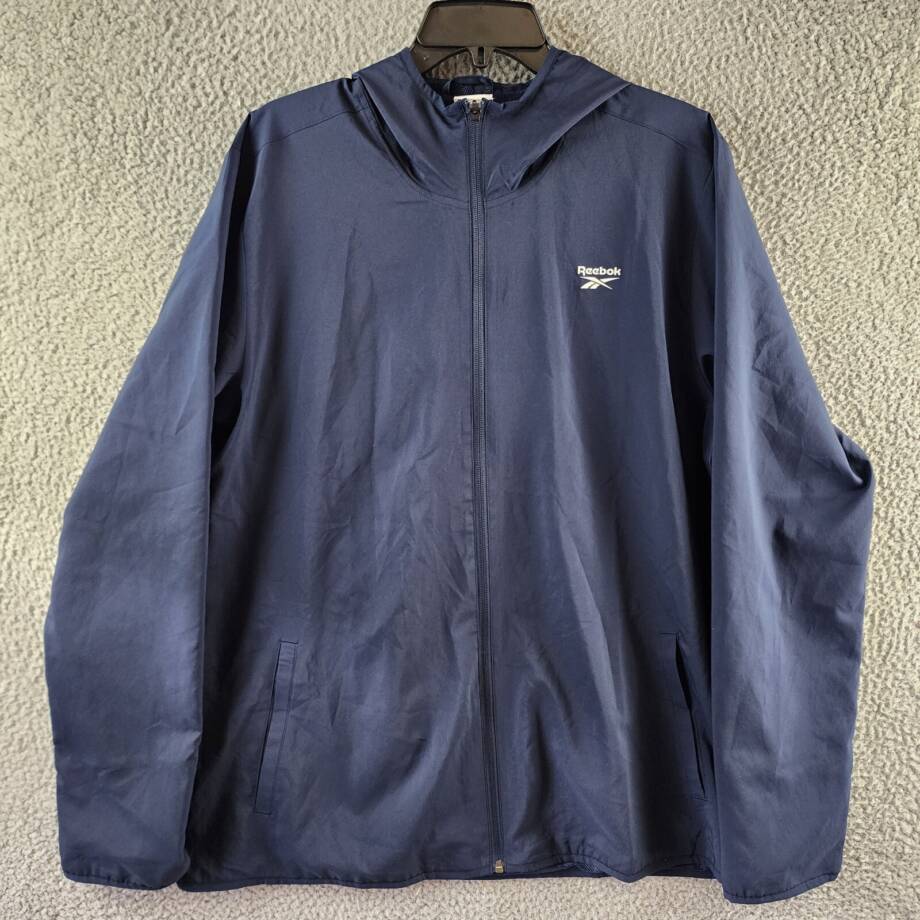 Reebok Training Essentials Jacket Men's XL Vector Navy Front Zip Closure