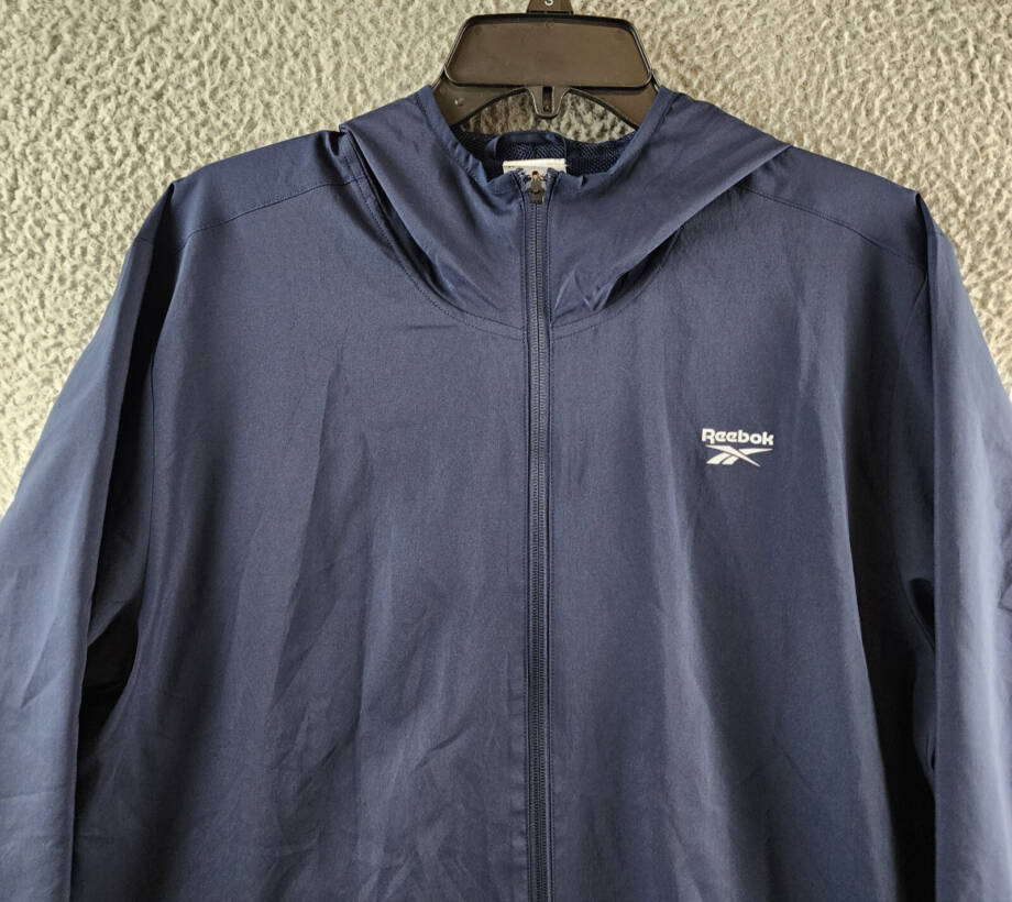 Reebok Training Essentials Jacket Men's XL Vector Navy Front Zip Closure