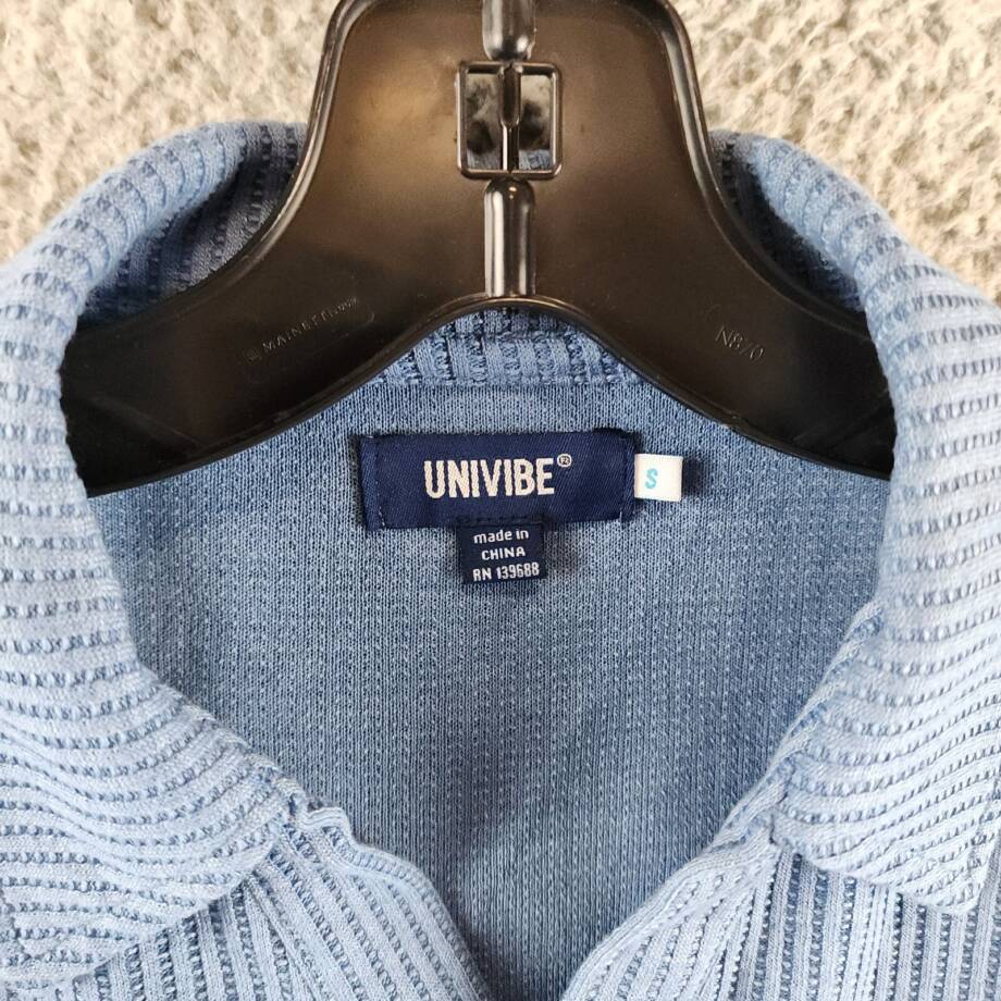 Univibe Cliff Knit Polo Shirt Big Boys S Blue Collared Short Sleeve Pullover
