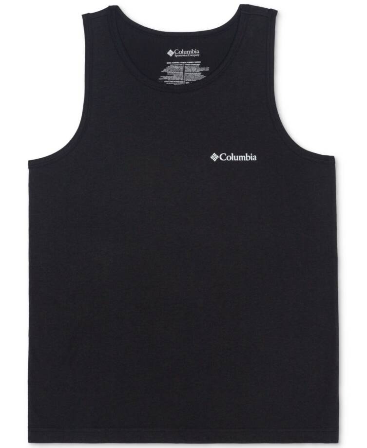 Columbia Crewneck Sleeveless Logo Graphic Tank Top Men's Small Black Pullover