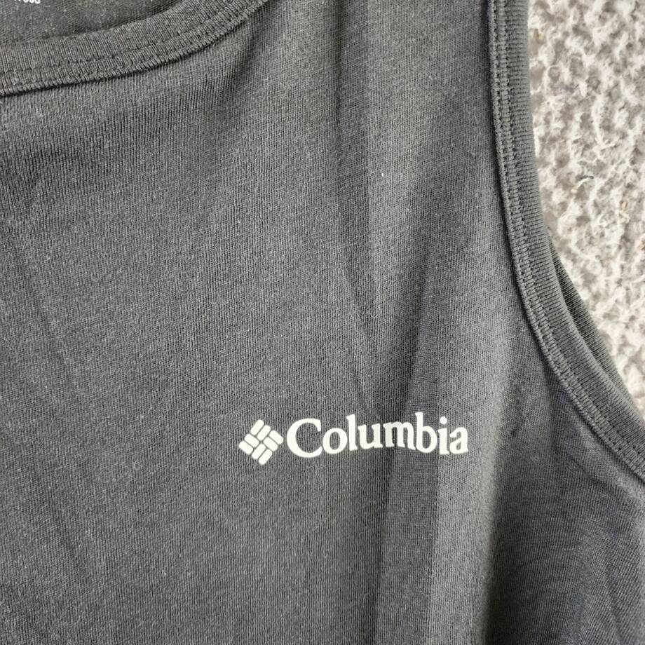 Columbia Crewneck Sleeveless Logo Graphic Tank Top Men's Small Black Pullover