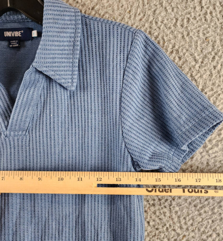 Univibe Cliff Knit Polo Shirt Big Boys S Blue Collared Short Sleeve Pullover