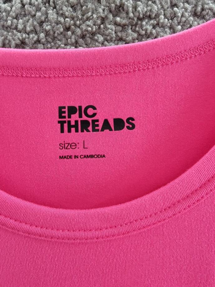 Epic Threads Solid Smocked Dress Girls' L Pink Lightening Round Neck Sleeveless