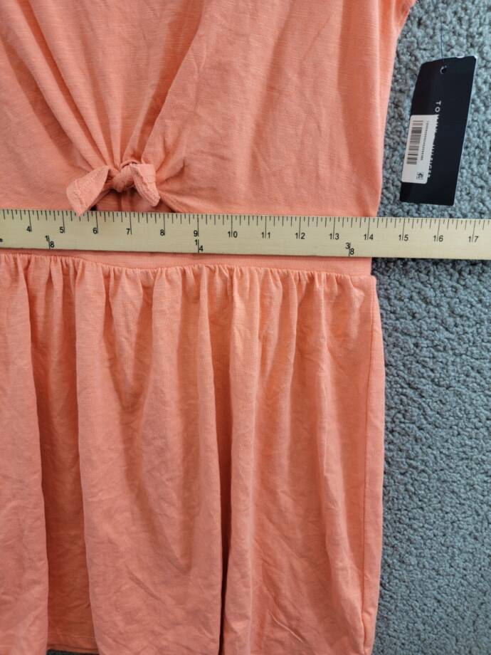 Tommy Hilfiger Embroidered-Logo Sleeveless Dress Big Girls XL/16 Peach Dusk