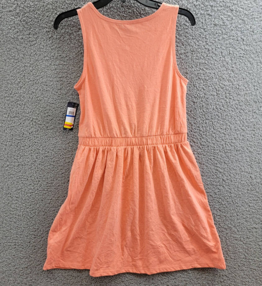 Tommy Hilfiger Embroidered-Logo Sleeveless Dress Big Girls XL/16 Peach Dusk