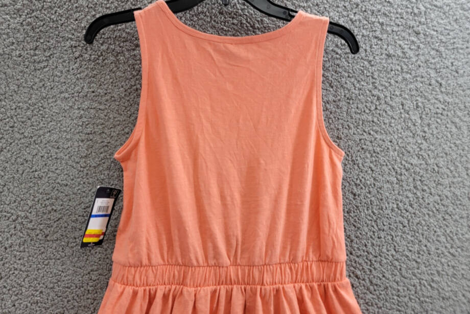 Tommy Hilfiger Embroidered-Logo Sleeveless Dress Big Girls XL/16 Peach Dusk