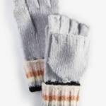 On 34th Striped Ribbed Pop Top Gloves Women's One Size Neutral