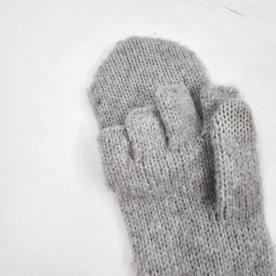 On 34th Striped Ribbed Pop Top Gloves Women's One Size Neutral