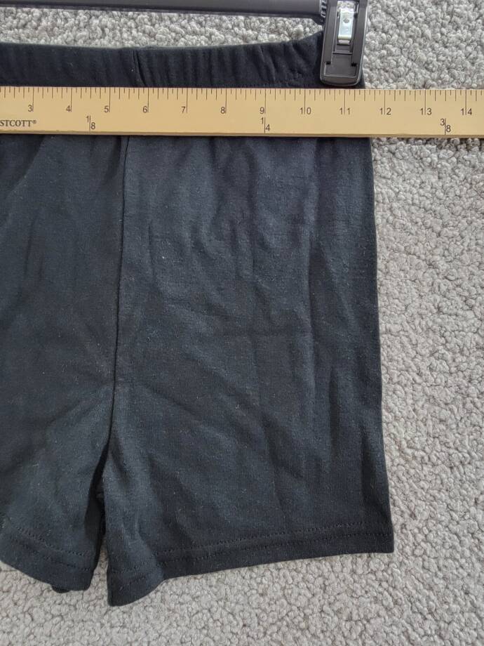 Marvel Avengers Plain Sleep Shorts Boys 10 Black Elastic Waist Pull On