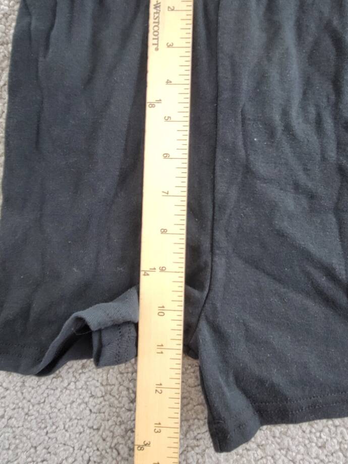 Marvel Avengers Plain Sleep Shorts Boys 10 Black Elastic Waist Pull On