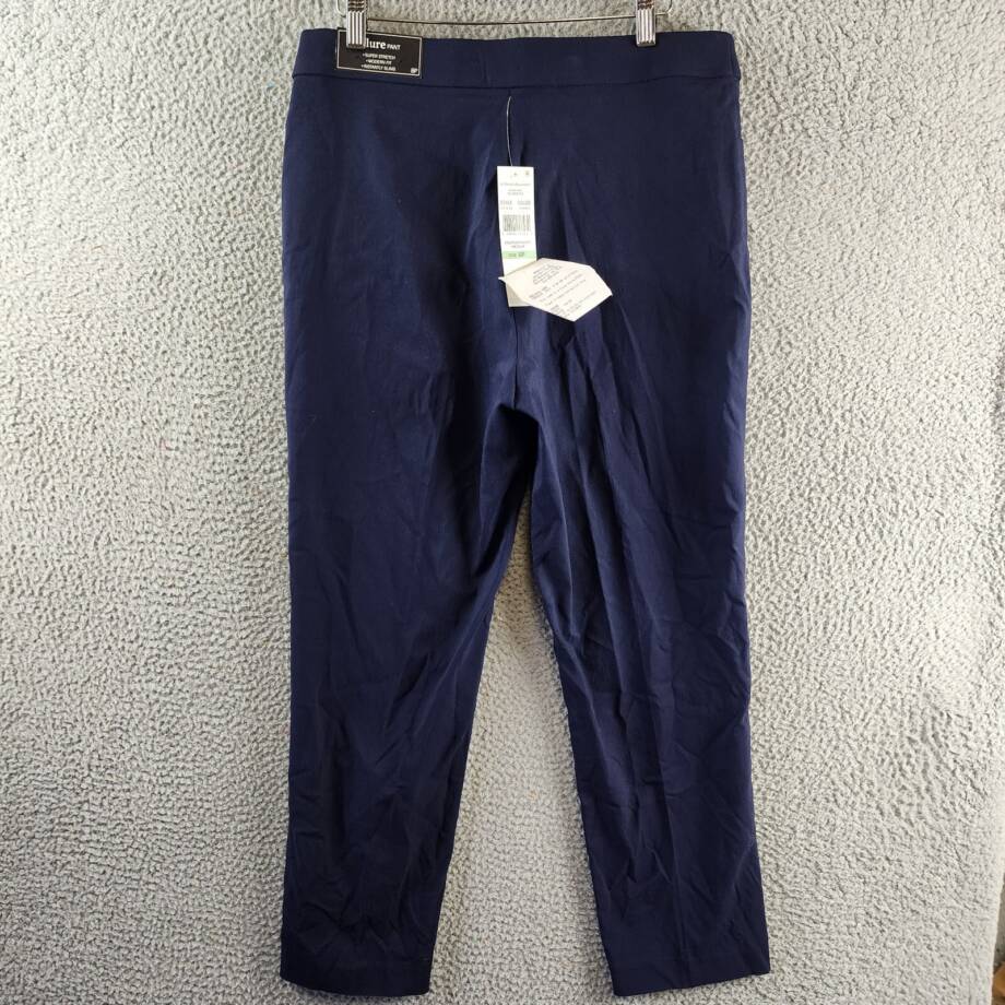 Alfred Dunner Petite Allure Proportioned Pants Women's 8P Navy Elastic Waist