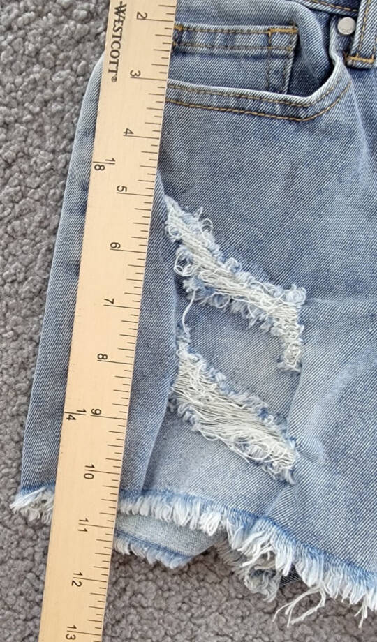 Joe's Jeans Jolly Fray Edge High Rise Jean Shorts Girls 12 Blue Ash Wash Pockets