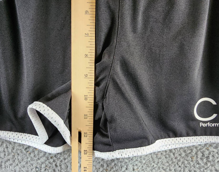 Calvin Klein Performance Jersey Mesh Panel Shorts Girls L 12/14 Black/White