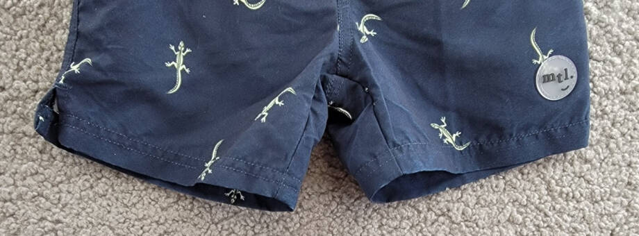 Miles The Label Printed Swim Shorts Little Boys 3Y Navy Elastic Drawstring Waist