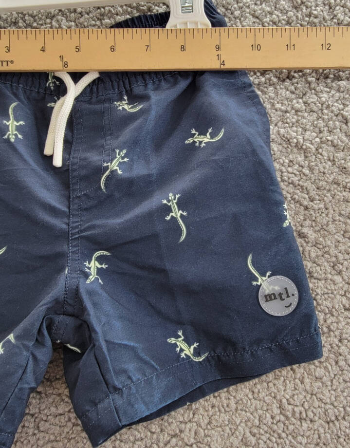 Miles The Label Printed Swim Shorts Little Boys 3Y Navy Elastic Drawstring Waist