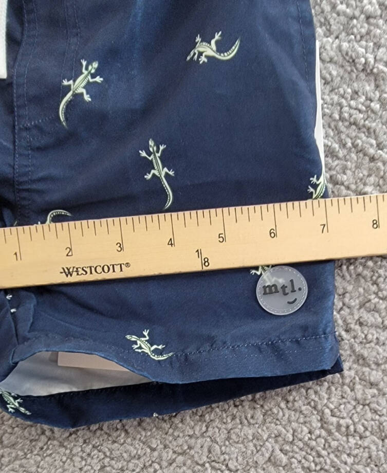 Miles The Label Printed Swim Shorts Little Boys 3Y Navy Elastic Drawstring Waist