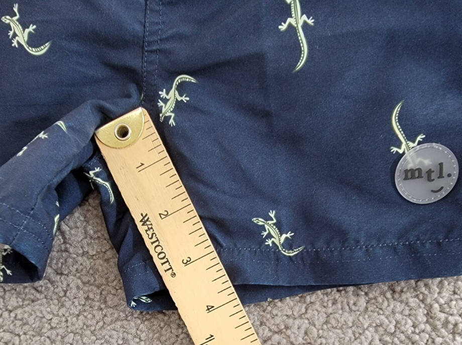Miles The Label Printed Swim Shorts Little Boys 3Y Navy Elastic Drawstring Waist