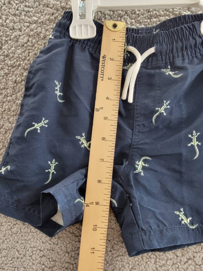 Miles The Label Printed Swim Shorts Little Boys 3Y Navy Elastic Drawstring Waist