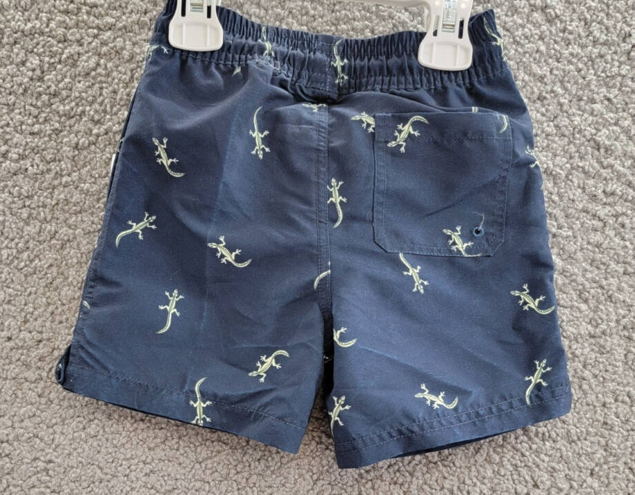 Miles The Label Printed Swim Shorts Little Boys 3Y Navy Elastic Drawstring Waist
