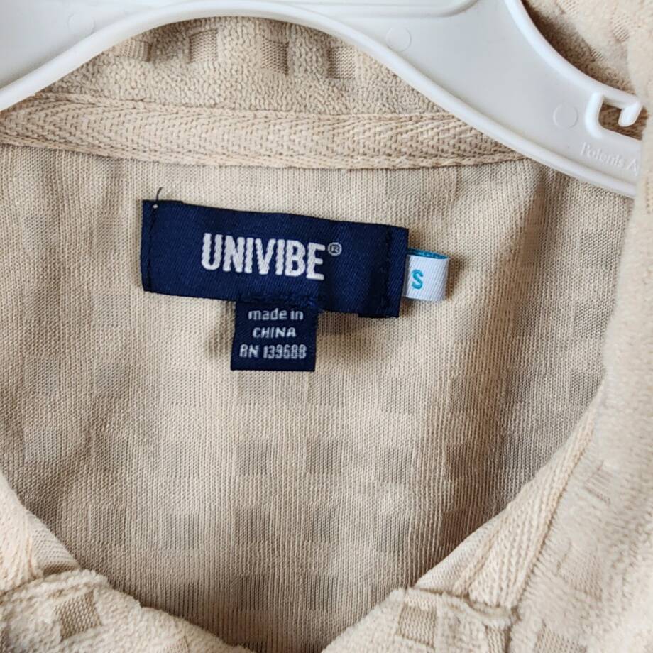 Univibe Alonso Terry Cloth Polo Big Boys S Khaki Collared Short Sleeve Pullover