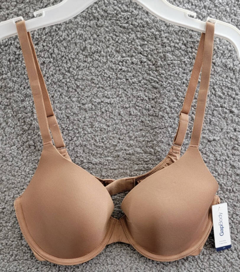 GAP GapBody Everyday Essentials T-Shirt Bra Women's 32D Bronzed Blush Back Hook