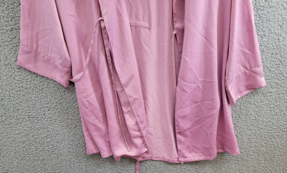 State of Day Crepe de Chine Self-Tie Robe Women's XS Mauve Orchid Long Sleeve
