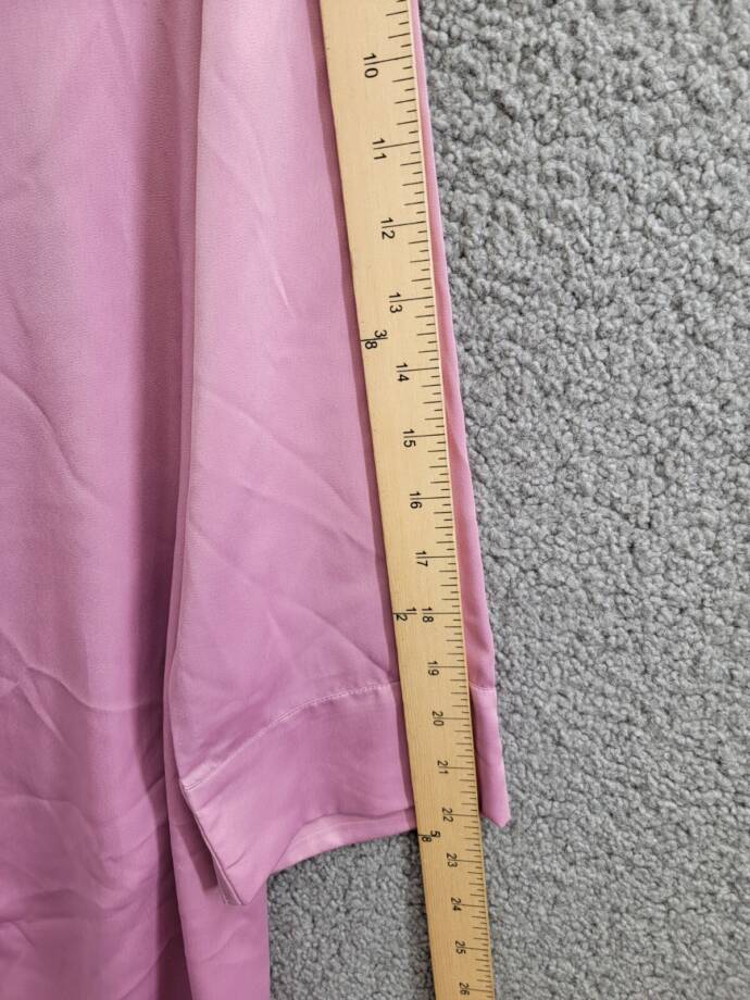State of Day Crepe de Chine Self-Tie Robe Women's XS Mauve Orchid Long Sleeve