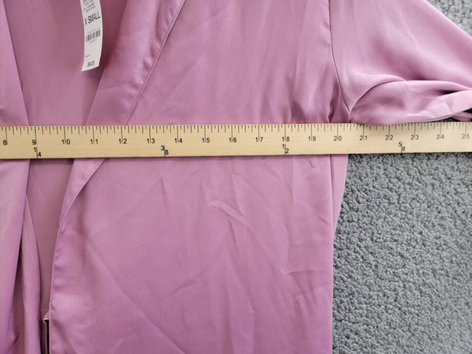 State of Day Crepe de Chine Self-Tie Robe Women's XS Mauve Orchid Long Sleeve