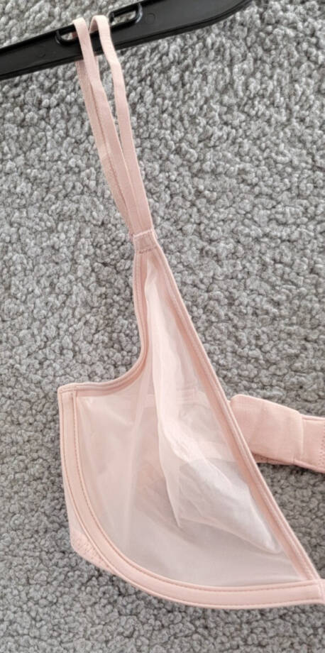 Calvin Klein Sheer Marquisette Unlined Plunge Bra Women's 32D Subdued Adjustable