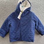 First Impressions Quilted Micro-Fleece-Lined Hooded Jacket Baby Boys' 24M Navy
