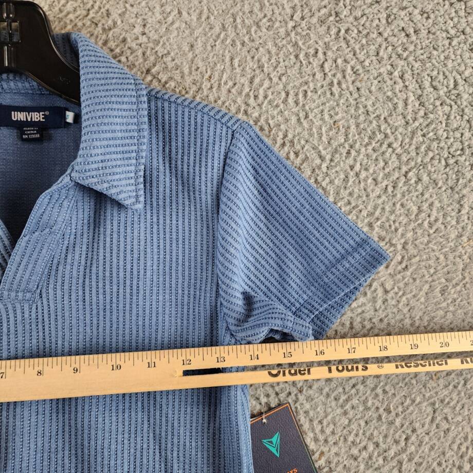 Univibe Cliff Knit Polo Shirt Big Boys S Blue Collared Short Sleeve Pullover