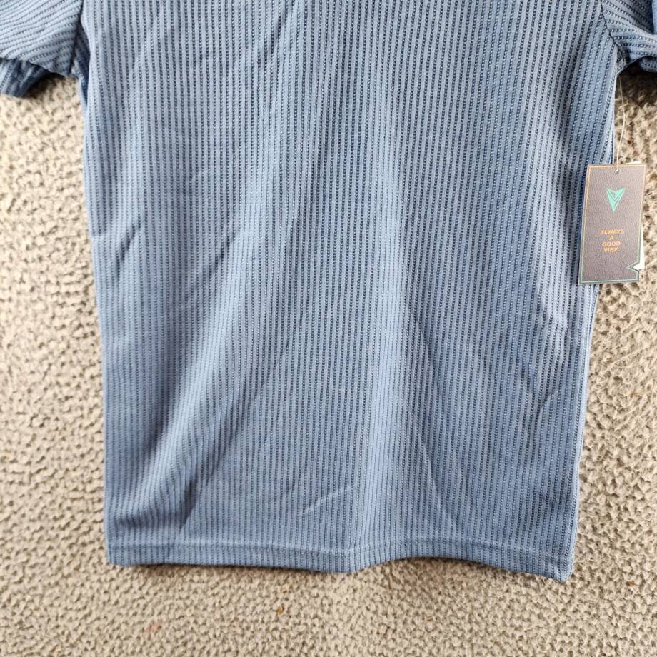 Univibe Cliff Knit Polo Shirt Big Boys L Blue Short Sleeves Regular Fit Collared