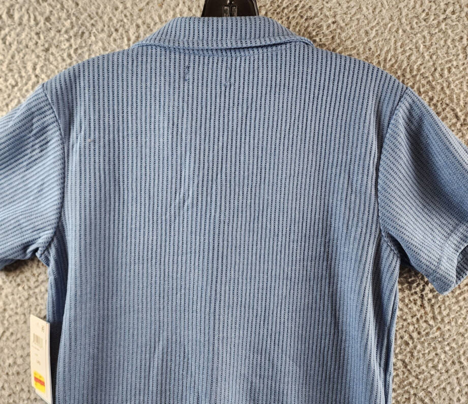Univibe Cliff Knit Polo Shirt Big Boys L Blue Short Sleeves Regular Fit Collared