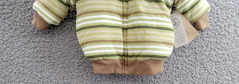 First Impressions Reversible Faux-Sherpa Striped Jacket Baby Boys 0-3M Fernwood