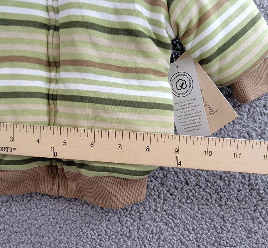 First Impressions Reversible Faux-Sherpa Striped Jacket Baby Boys 0-3M Fernwood