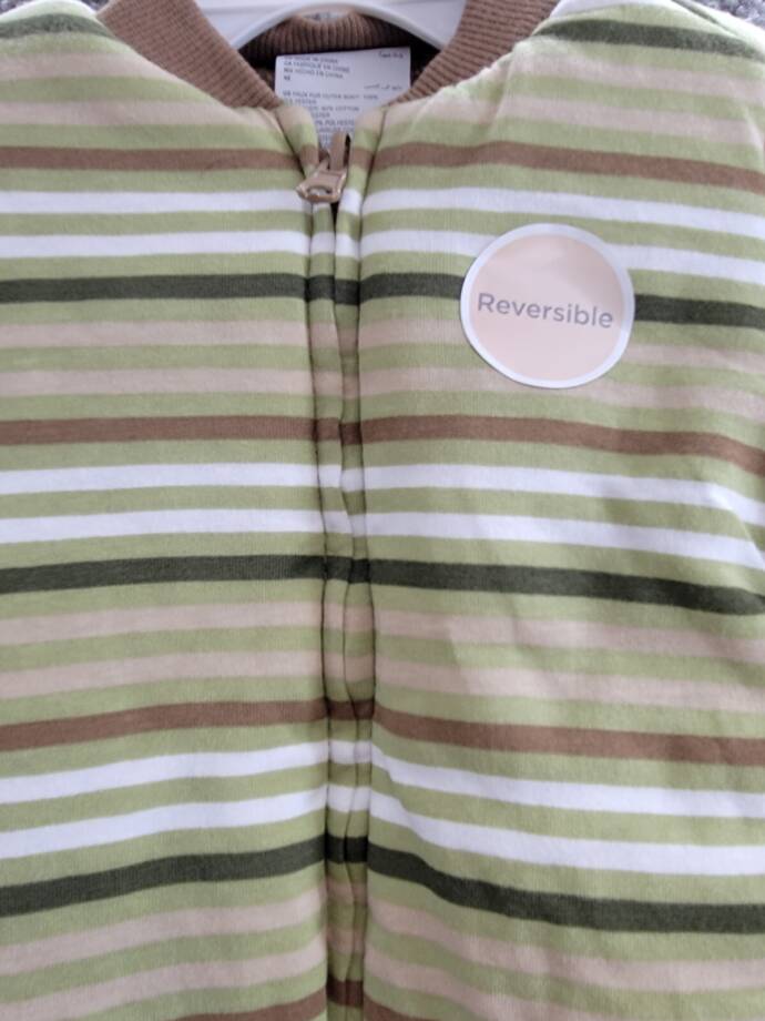 First Impressions Reversible Faux-Sherpa Striped Jacket Baby Boys 0-3M Fernwood