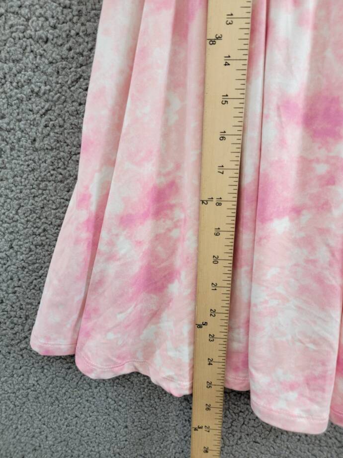 Epic Threads Spring Splash Tie-Dyed Ruffled Dress Little Girls 6 Barely Pink S/S