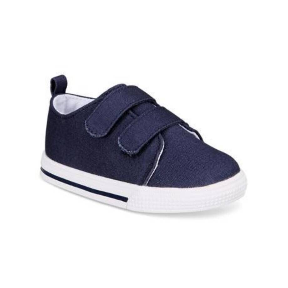 First Impressions Round Toe Sneakers Unisex Baby Navy Nautical Stay Put Strap 2