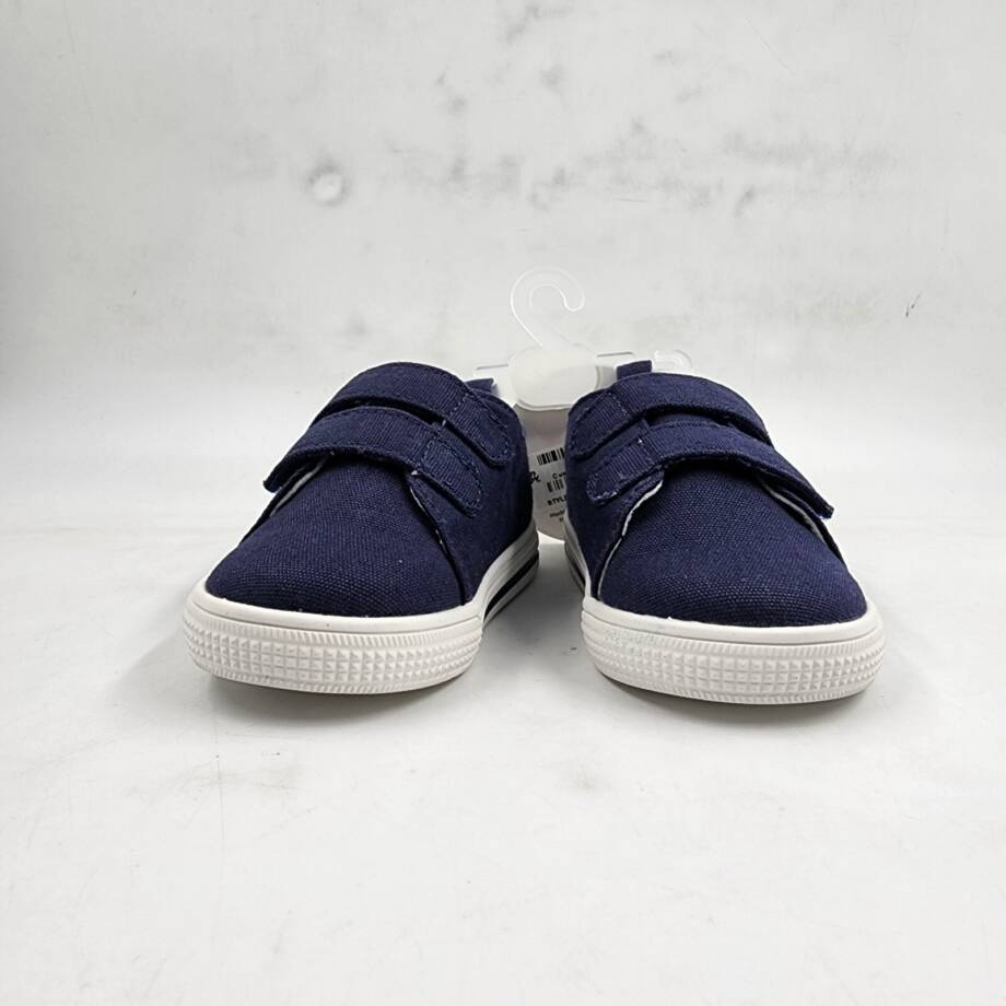 First Impressions Round Toe Sneakers Unisex Baby Navy Nautical Stay Put Strap 2