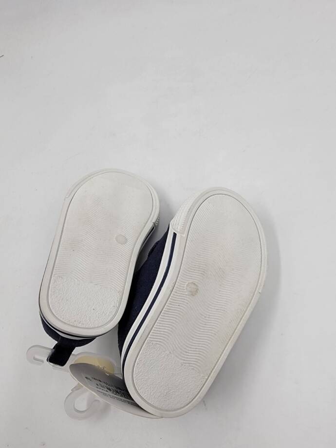 First Impressions Round Toe Sneakers Unisex Baby Navy Nautical Stay Put Strap 2