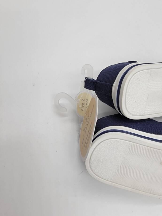 First Impressions Round Toe Sneakers Unisex Baby Navy Nautical Stay Put Strap 2