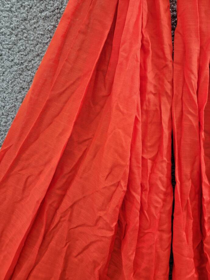 On 34th Soft Sheen Fringe-Trim Scarf Women's One Size Red