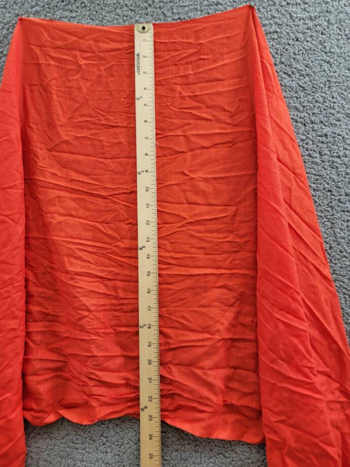 On 34th Soft Sheen Fringe-Trim Scarf Women's One Size Red